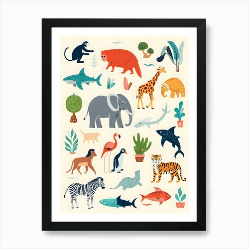 Tiere der welt kunstdruck - tiere,