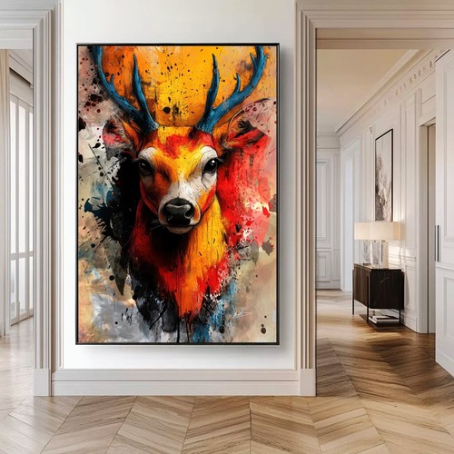 Leinwand bild hirsch tiere - bild,