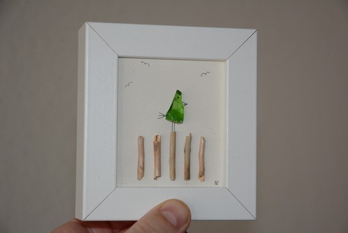 Handgemachtes seeglas bild - handgemachtes, seeglas-bild