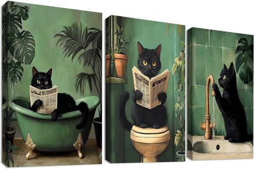 3pcs lustige schwarze - schwarze, katze