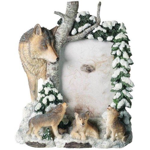 Bilderrahmen zwei wolfsköpfe - bilderrahmen,