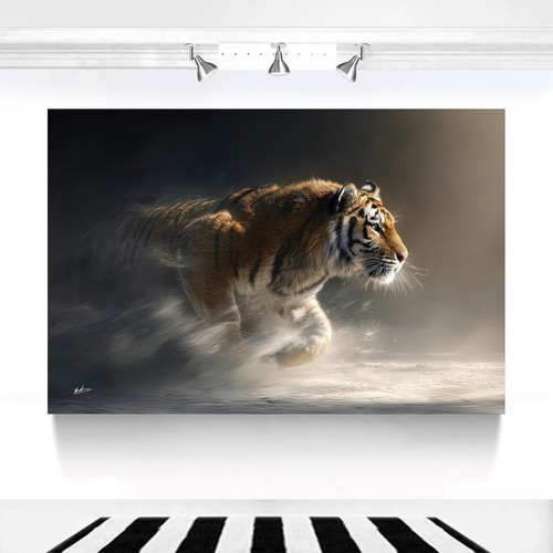 Xxl leinwand bild tiger natur - leinwand,