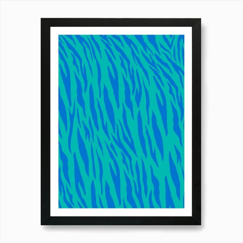 Blauer tierdruck kunstdruck - blauer,