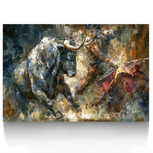 Leinwand bilder stier - leinwand, natur