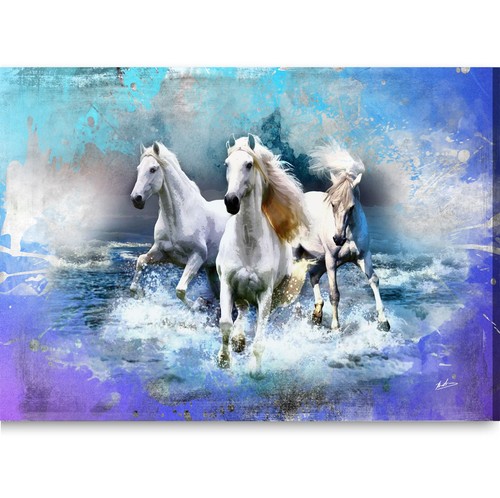 Leinwand bild pferde tiere - leinwand,