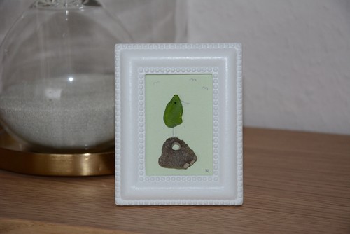 Handgemachtes seeglas bild - handgemachtes, seeglas-bild