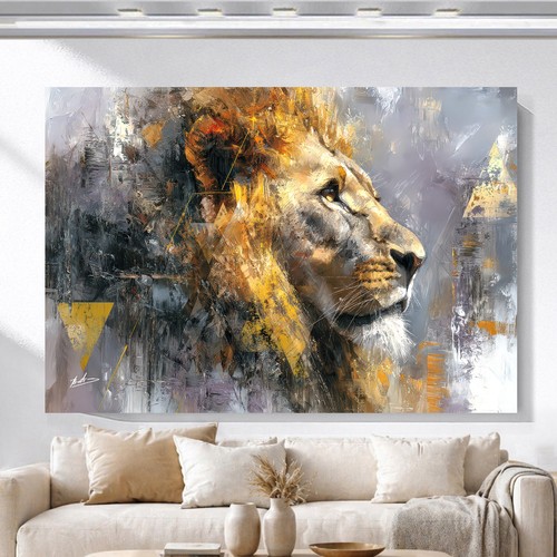 Leinwand bild löwe tiere - leinwand,
