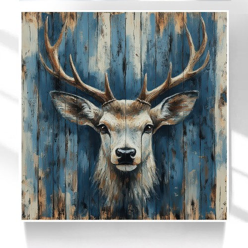 Leinwand bild hirsch tiere - leinwand,