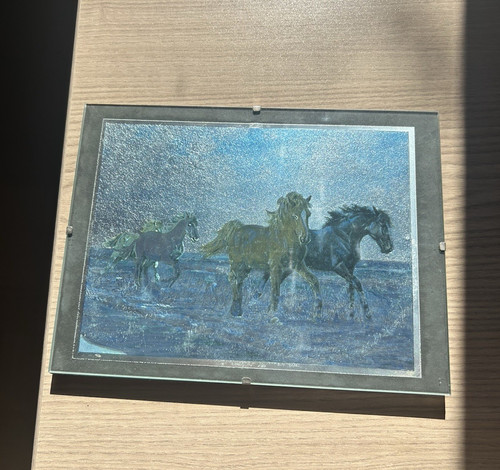 Horses the sea by - by, sea“