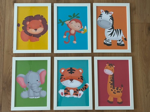 6er set süße tierbilder - set, in