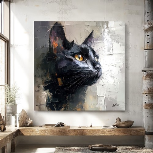 Leinwand bild katze abstrakt - leinwand,