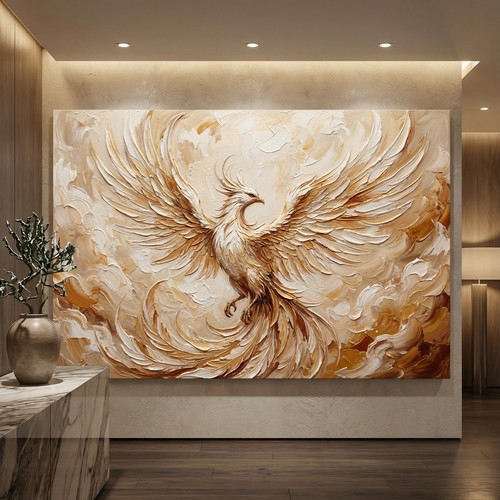 Wandbild mit phönixvogel - mit,