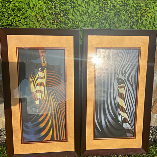 2er set wandbilder - 2er, zebra