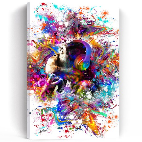 Wandbild xxl abstrakt bunt - abstrakt,
