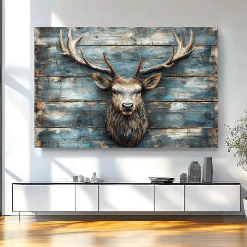 Leinwand bild hirsch natur - leinwand,