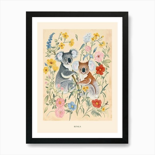 Folksy floral tier zeichnung - floral,
