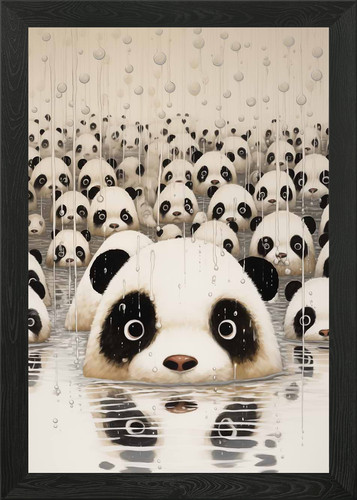 Panda regen tiere kunst - panda,