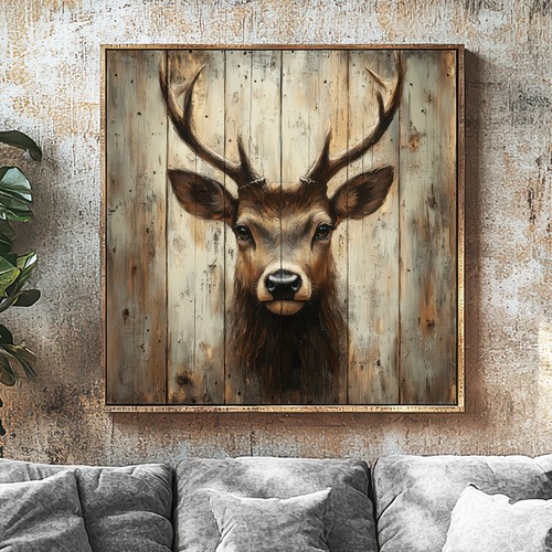 Leinwand bild hirsch - leinwand, tiere