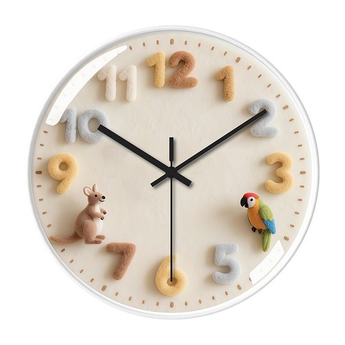 Cartoon tier wanduhr zoll - 3d, 8