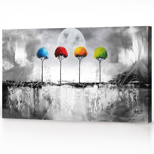 Leinwand bild bäume bunt - bild,