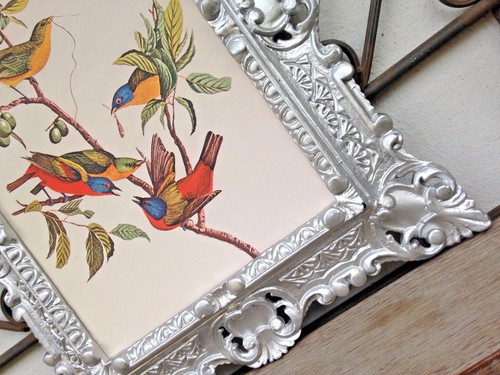 Gemälde rahmen blumen vogel - blumen,