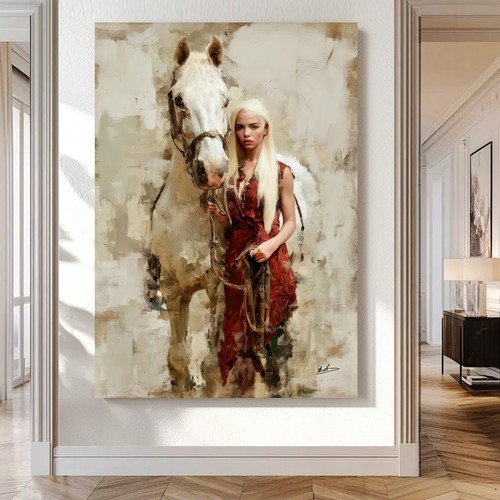 Leinwand bild frau mit - leinwand,