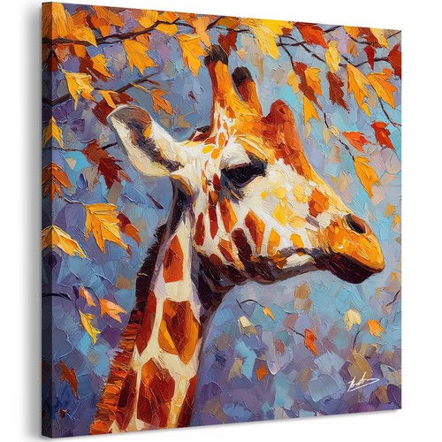 Leinwandbild giraffe abstrakt - leinwandbild,