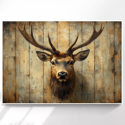 Leinwand bild hirsch - leinwand, tiere